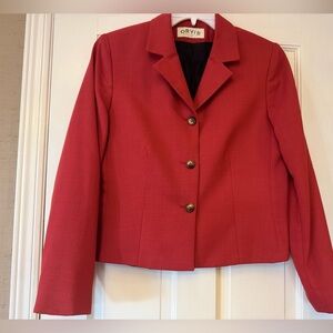 Vintage ORVIS Coral Wool Blend Blazer